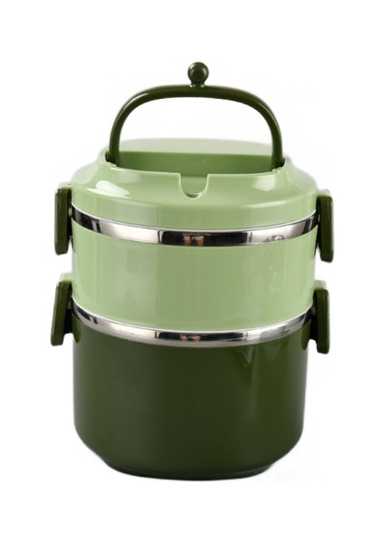 304 Paslanmaz Çelik 2 Katman Yalıtım ve Sızdırmaz Öğle Yemeği Kutusu Taşınabilir Büyük Kapasiteli Ofis Çalışanı Öğrenci Taşınabilir Öğle Yemeği | Öğle Yemeği Kutuları (Yeşil) (Yurt Dışından) indirimleri