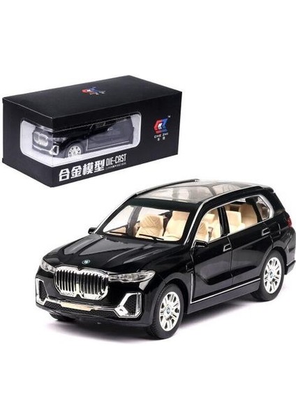 1:24 Bmw X7 Araba Modeli Alaşım Araba Döküm Oyuncak Araba Modeli Geri Çekin Oyuncak Koleksiyon (Siyah) (Yurt Dışından)