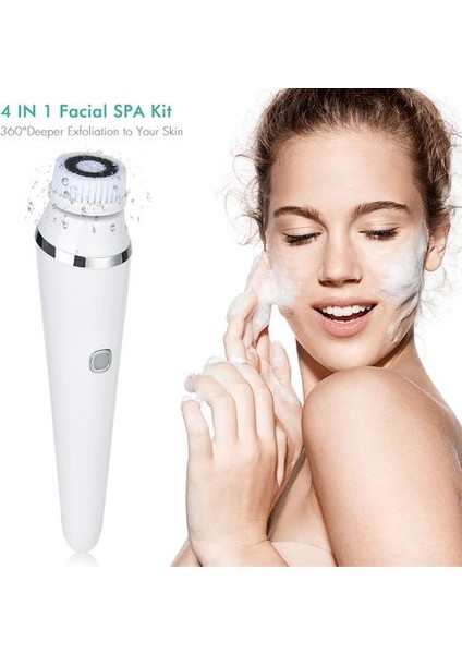4 In 1 Yüz Temizleme Fırça Sonic Yüz Temizleme Aracı Peeling Yüz Fırça Yüz Spa Kiti Cilt Güzellik Makinesi Tabanlı | Powered Yüz Temizleme Cihazları (Yurt Dışından) fiyatları