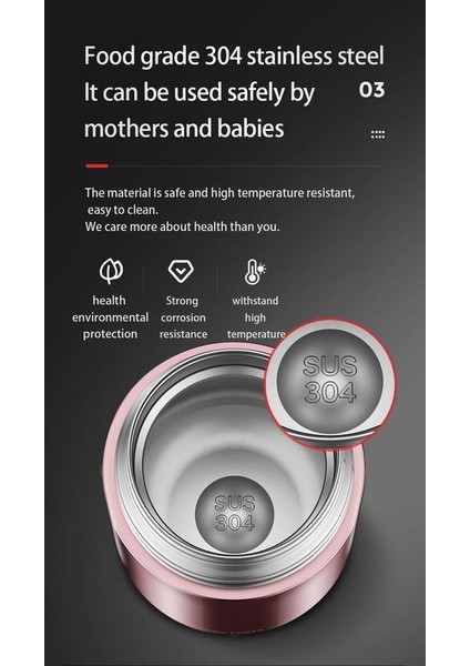 Gıda Termos, 304 Paslanmaz Çelik Öğle Yemeği Kutusu, 800ML Yalıtımlı Konteyner Business Portatif Piknik, Erişte | Öğle Yemeği Kutuları (Kırmızı) (Yurt Dışından) modelleri