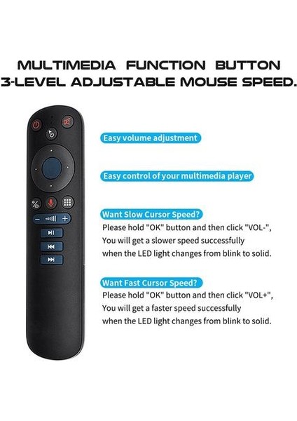 G50S Google Ses Hava Fare Mikrofon Gyroskope 2.4g Kablosuz Ir Android Tv Kutusu Için Uzaktan Kumanda Öğrenme Pk G20S Pro | Uzaktan Kumanda (Yurt Dışından)