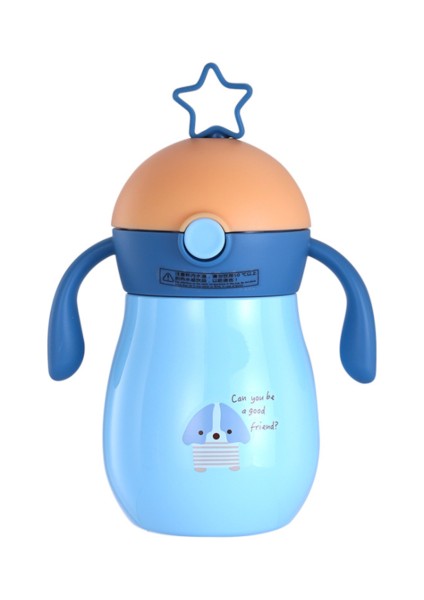 260 ml Karikatür Bebek Termos Kupası Çocuk Kupası Yumuşak Borulu Saman Sippy Kupası Yerçekimi Topu Su Kupası Su Şişesi | Kupalar (Mavi) (Yurt Dışından) fırsatları