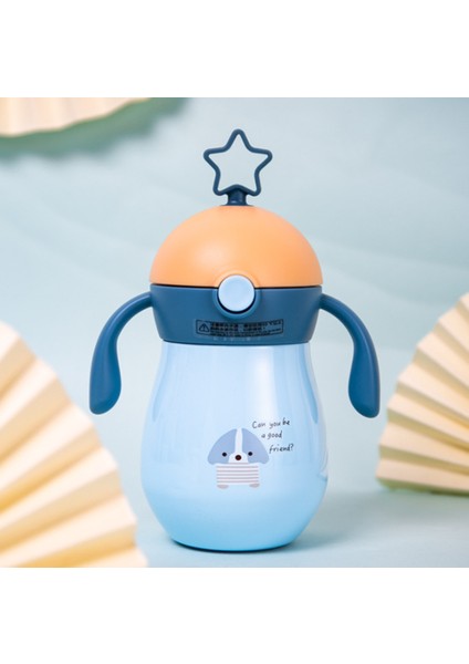 260 ml Karikatür Bebek Termos Kupası Çocuk Kupası Yumuşak Borulu Saman Sippy Kupası Yerçekimi Topu Su Kupası Su Şişesi | Kupalar (Mavi) (Yurt Dışından) indirimleri