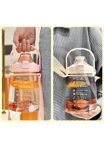 1.6l Shap ile Büyük Su Şişesi, Çocuk Sevimli Plastik Su Şişesi (Beyaz) (Yurt Dışından) modelleri