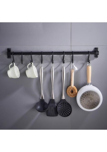 Duvara Monte Uzay Alüminyum Kilit Aracı Tutucu Tek Bar Mutfak Gereçleri Için Kolay Depolama Bıçak Raf Şerit Aracı Sundry Kanca | Duvara Monte Mutfak Rafları (40 Cm) (Yurt Dışından) fiyatları