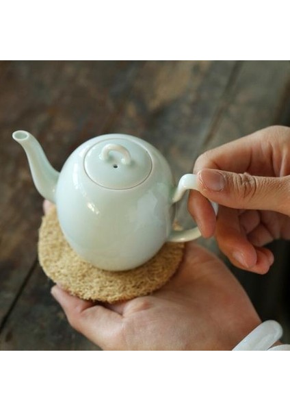 Basit El Yapımı Mini Çaydanlık Gölge Yeşil Sır Beyaz Seramik Çaydanlık Zaman Filtre Çaydanlık Çay Su Isıtıcısı Çay Demlik Kung Fu Çay Seti | Çaydanlıklar (Yurt Dışından) fırsatları