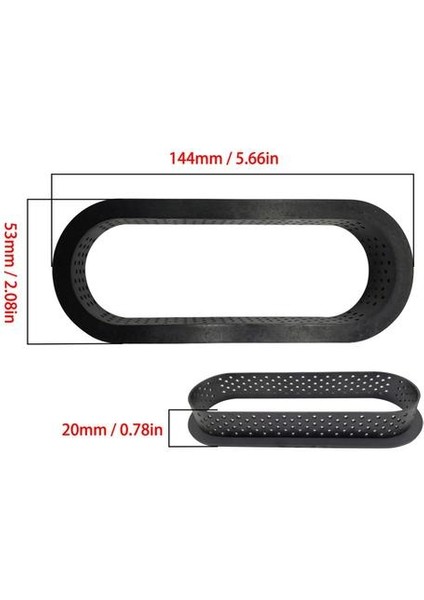 8 Adet Siyah Kek Kalıp Delikli Kesici Oval Şekli Mousse Daire Yüzük Tart Dekorasyon Kek Kesici Kalıp Mutfak Gadget | Kek Kalıpları (Yurt Dışından)