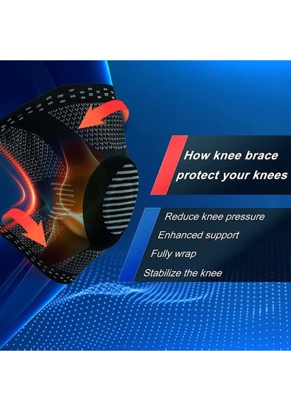 Patella Jel Pedleri ve Amp ile Erkekler Kadınlar Için Profesyonel Diz Brace Sıkıştırma Kol Desteği;yan Stabilizatörler Tıbbi Sınıf Kneepads | Elbow & Amp;dizlik (Yurt Dışından)