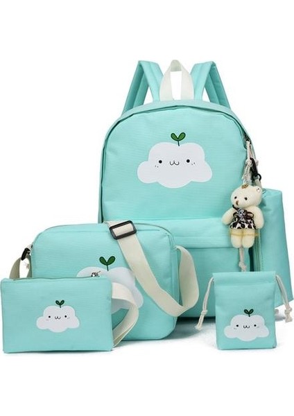 5 Adet Set Moda Sırt Çantası Kız Tuval Sırt Çantaları Casual Çocuklar Okul Çantaları Bayanlar Gençler Için Sırt Çantası Kızlar Okul Çantaları | Okul Çantaları (Yurt Dışından)