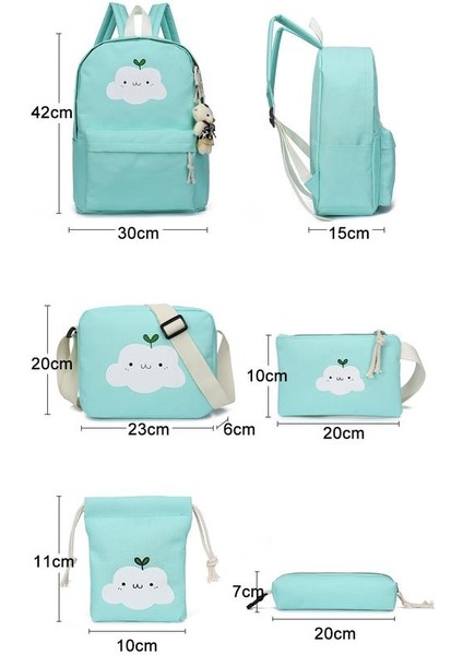 5 Adet Set Moda Sırt Çantası Kız Tuval Sırt Çantaları Casual Çocuklar Okul Çantaları Bayanlar Gençler Için Sırt Çantası Kızlar Okul Çantaları | Okul Çantaları (Yurt Dışından) fırsatları