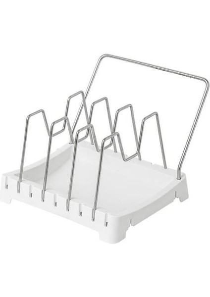 Pot Kapak Raf Drenaj Raf Paslanmaz Çelik Tava Depolama Raf Havlu Bar ile Ayarlanabilir Tencere Depolama Tutucu Mutfak Organizatör | Raflar ve Amp;sahipler (Beyaz) (Yurt Dışından)