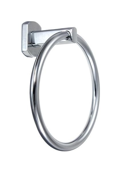 Duvara Monte Krom Havlu Yüzük El Raf Tutucu Banyo Aksesuarları Modern Tasarım 6 Gümüş Çapı 12CM | Havlu Yüzükler (Yurt Dışından)