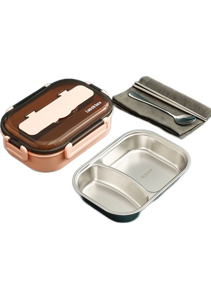 Taşınabilir 304 Paslanmaz Çelik Öğle Yemeği Kutusu Japon Stil Bölmesi Bento Kutusu Mutfak Sızdırmaz Gıda Konteyner | Öğle Yemeği Kutuları (Pembe) (Yurt Dışından)