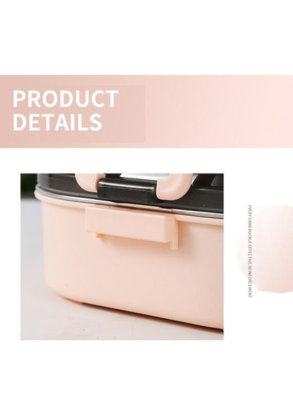 Taşınabilir 304 Paslanmaz Çelik Öğle Yemeği Kutusu Japon Stil Bölmesi Bento Kutusu Mutfak Sızdırmaz Gıda Konteyner | Öğle Yemeği Kutuları (Pembe) (Yurt Dışından) modelleri