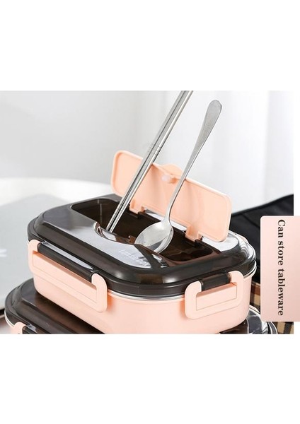 Taşınabilir 304 Paslanmaz Çelik Öğle Yemeği Kutusu Japon Stil Bölmesi Bento Kutusu Mutfak Sızdırmaz Gıda Konteyner | Öğle Yemeği Kutuları (Pembe) (Yurt Dışından) indirimleri