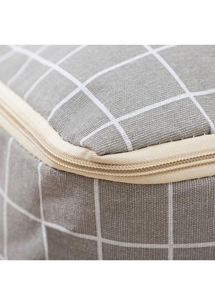 Dolap Organizatör Organizatör Çanta Giysi Organizatör Pamuk ve Keten Saklama Çantası Yatak Çanta Karikatür Sevimli Ev Bagaj Bagaj | Saklama Torbaları (Gri Ekose) (Yurt Dışından) fırsatları