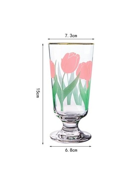 280 ml Küçük Papatya Kadeh Cam Vintage Kadeh Phnom Penh Cam Lale Şarap Kupası Içme Cam Suyu Kahve Kupası | Eski Moda Cam (Yurt Dışından) fırsatları