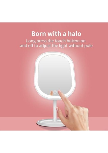 Makyaj Aynası İle 20 Leds Kozmetik Ayna Dokunmatik Dimmer Anahtarı Şarj Edilebilir Pil Led Vanity Ayna Masa Üstü Için Standı | Banyo Aynaları (Yurt Dışından) modelleri