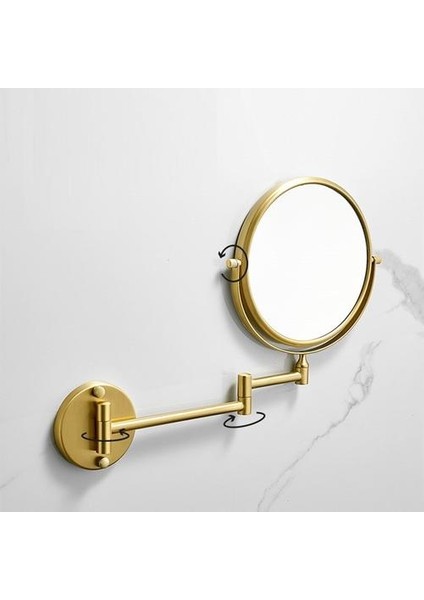 Makyaj Aynası Bakır Altın Banyo Aynaları 3 X Büyüteç Ayna Katlanır Tıraş (Yurt Dışından)