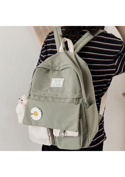 Kız Koleji Öğrenci Sırt Çantası Sevimli Çiçek Naylon Kadınlar Okul Çantası Lady Kawaii Sırt Çantası Kadın Moda Çanta Kitap Trendy Seyahat Yeni | Sırt Çantaları (Yurt Dışından)