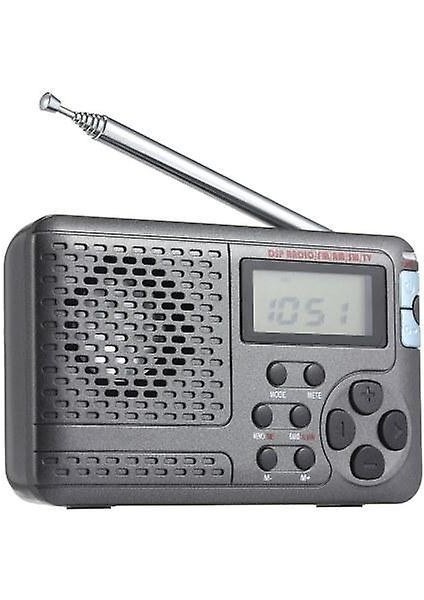 Taşınabilir Radyo Am / Fm / Sw Cep Radyo LCD Ekranlı Çok Bant Dijital Stereo Dsp Radyo Alıcısı (Yurt Dışından)
