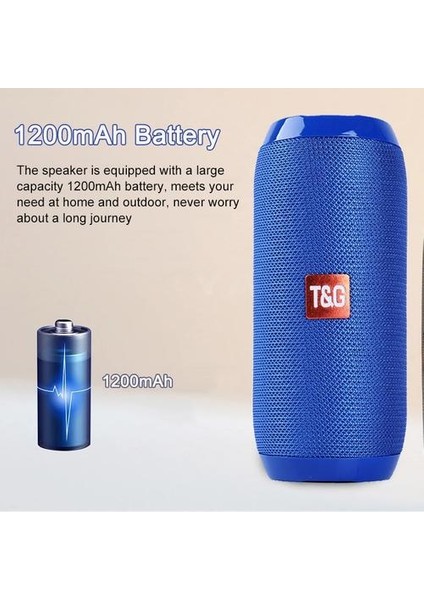 Su Geçirmez Bluetooth Hoparlörler Taşınabilir Açık Kablosuz Subwoofer Hoparlör Fm Radyo Müzik | Taşınabilir Hoparlörler (Mavi) (Yurt Dışından) fiyatları
