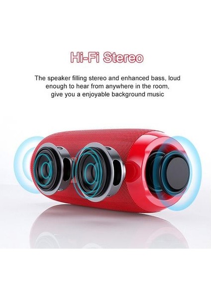 Su Geçirmez Bluetooth Hoparlörler Taşınabilir Açık Kablosuz Subwoofer Hoparlör Fm Radyo Müzik | Taşınabilir Hoparlörler (Mavi) (Yurt Dışından) fırsatları
