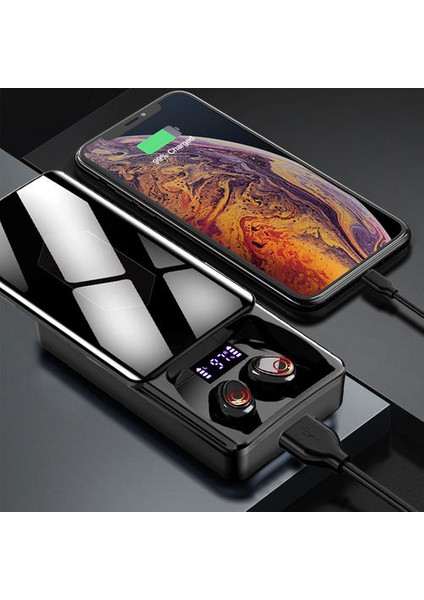 Bluetooth 5.1 Kulaklık 10000 Mah Şarj Kutusu Kablosuz Kulaklıklar 9d Stereo Spor Su Geçirmez Kulakiçi Kulaklıklar Ikili Mikrofonlu Kulaklıklar | Bluetooth Kulaklık ve Amp;kulaklık (Yurt Dışından) modelleri