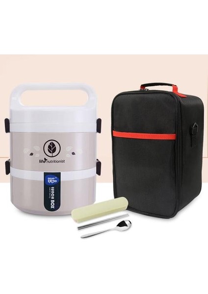 Mühür Sızdırmaz Mikrodalga Öğle Yemeği Kutusu Taşınabilir 2 Katmanlı Termo Termal Bento Kutusu Japonya Tarzı Okul Ofis Gıda Konteyner Seti | Öğle Yemeği Kutuları (Haki) (Yurt Dışından)