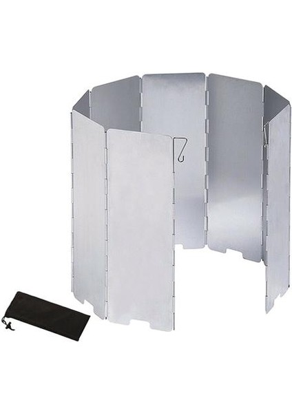 9 Plaka Katlanabilir Alüminyum Açık Soba Rüzgar Kalkanı Gaz Brülör Pişirme Cam Rüzgar Koruyucu Piknik Kamp Soba Ön Cam | Açık Sobalar (Yurt Dışından) fiyatları
