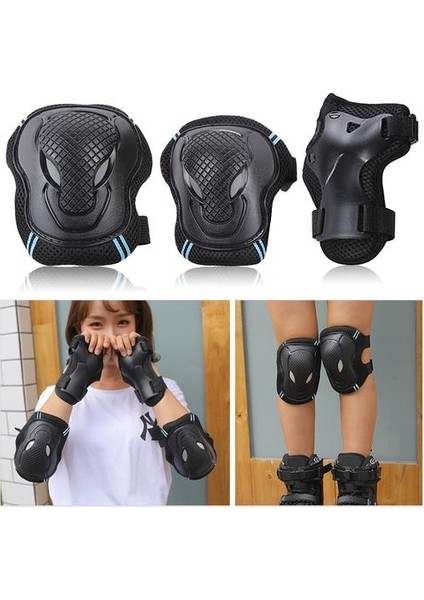 6 Adet Güvenlik Koruyucu Kiti Diz Dirsek Bilek Pedleri Koruyucu Koruyucu Ekipmanlar Kaykay Bisiklet Paten Scooter Diz Pedleri Seti | Elbow & Amp;dizlik (Yurt Dışından) modelleri