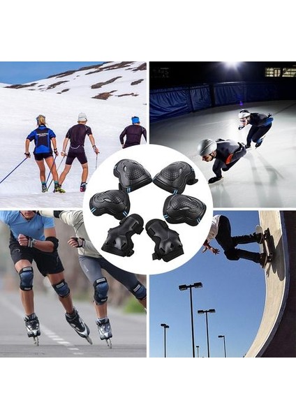 6 Adet Güvenlik Koruyucu Kiti Diz Dirsek Bilek Pedleri Koruyucu Koruyucu Ekipmanlar Kaykay Bisiklet Paten Scooter Diz Pedleri Seti | Elbow & Amp;dizlik (Yurt Dışından) fırsatları