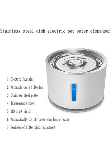 Otomatik Pet Kedi Su Çeşmesi LED Elektrikli USB Köpek Kedi Pet Sessiz Drinker Besleyici Kase Pet Içme Çeşmesi Dispenseri | Köpek Besleme (Yurt Dışından) fiyatları