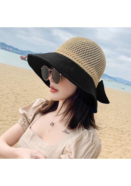 Japon Moda Balıkçı Şapkası Katlanabilir Yay Güneş Şapkası Güneş Şapkası (Yurt Dışından)