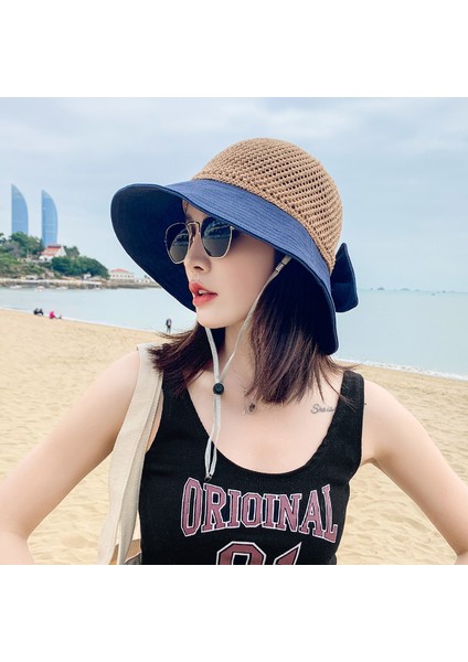 Japon Moda Balıkçı Şapkası Katlanabilir Yay Güneş Şapkası Güneş Şapkası (Yurt Dışından)