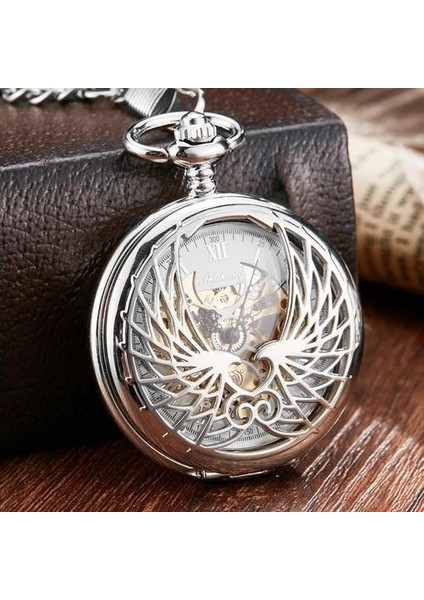 Antik Anime Tema Hediyeler Aşk Mekanik Cebi Erkekler Kadınlar Fob Zincir Gümüş Steampunk El Erkek Saat Relogio | Cep ve Amp;fob Saatler (Yurt Dışından)
