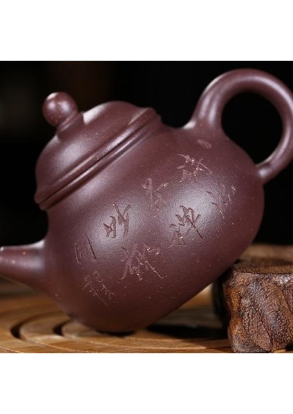 Çaydanlık Mor Kil Demlik Yazı Topu Gözenek Hacmi Taşınabilir Kung Fu Çay Çay Potu Gün | Çaydanlıklar (Yurt Dışından) modelleri