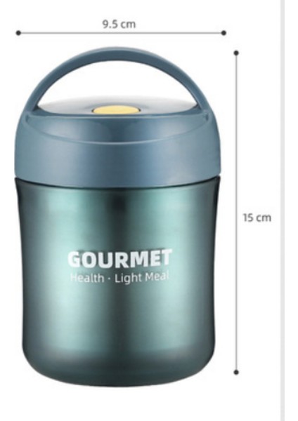 500ML Paslanmaz Çelik Bento Kutuları Isı Yalıtım Öğle Yemeği Kutusu Çorba Kahvaltı Okul Ofis Gıda Konteyner Mutfak Aksesuarları | Öğle Yemeği Kutuları (Mavi) (Yurt Dışından)
