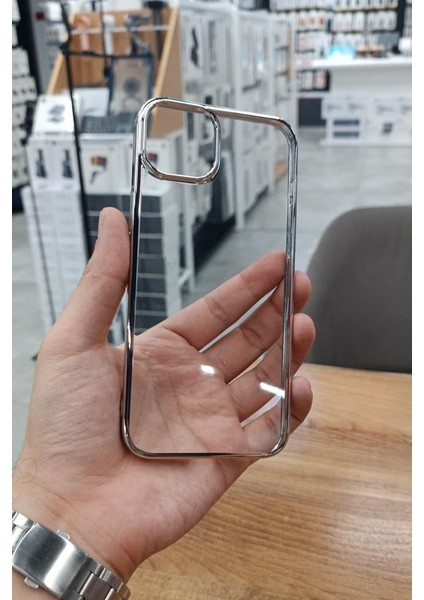 iPhone 15 Plus Kılıf Kamera ve Lens Korumalı Şeffaf Renkli Çerçeveli Sert Pc Lüx Kapak