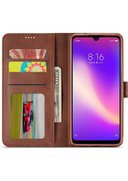 Xiaomi Redmi Için Deri Cüzdan Stand Kılıfı Not 7s/not 7/note 7 Pro (Hindistan) -Coffee (Yurt Dışından)