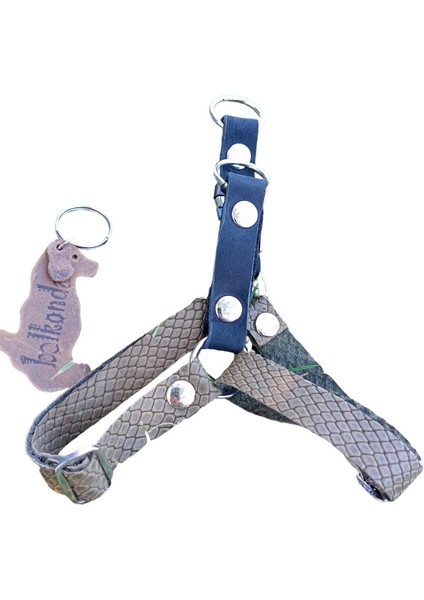 Köpek göğüs tasması hakiki deri minik ırk yeşil genişlik:1,5cm göğüs ölçüsü:25-40cm ayarlamalı dog harness GT1-27