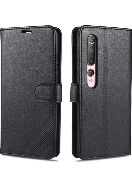 Xiaomi Mi 10/mi 10 Pro-Black Için Cüzdan Gövdesi ile Deri (Yurt Dışından)