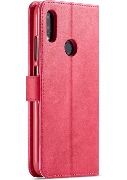 Xiaomi Redmi Için Deri Cüzdan Stand Kılıfı Not 7s/not 7/not 7 Pro (Hindistan) -Red (Yurt Dışından)