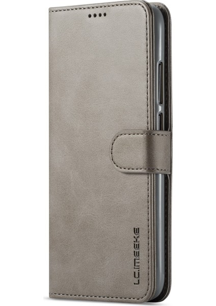 Xiaomi Redmi Için Deri Cüzdan Stand Kılıfı Not 7s/not 7/note 7 Pro (Hindistan) -Grey (Yurt Dışından)