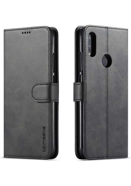 Xiaomi Redmi Için Deri Cüzdan Stand Kılıfı Not 7s/not 7/note 7 Pro (Hindistan) -Black (Yurt Dışından)