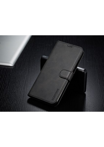 Xiaomi Redmi Için Deri Cüzdan Stand Kılıfı Not 7s/not 7/note 7 Pro (Hindistan) -Black (Yurt Dışından)