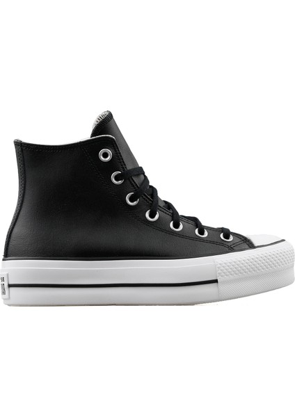 Chuck Taylor All Star Leather Platform Kadın Siyah Sneaker Ayakkabı 561675C