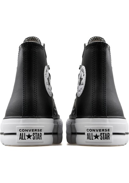 Chuck Taylor All Star Leather Platform Kadın Siyah Sneaker Ayakkabı 561675C modelleri