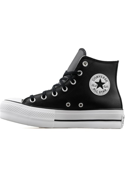 Chuck Taylor All Star Leather Platform Kadın Siyah Sneaker Ayakkabı 561675C indirimleri