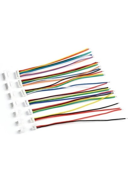 Sanec 1,25MM Jst 10 Pin Kablolu Konnektör Takım (180D ERKEK)-10CM - Çift Taraflı